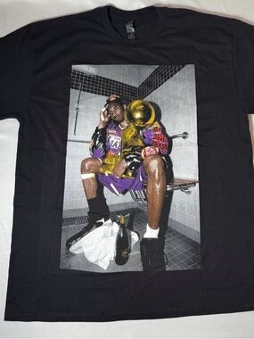 Kobe Bryant Iconic Shower Trophy Tee - Player Tees 2XL NWOT